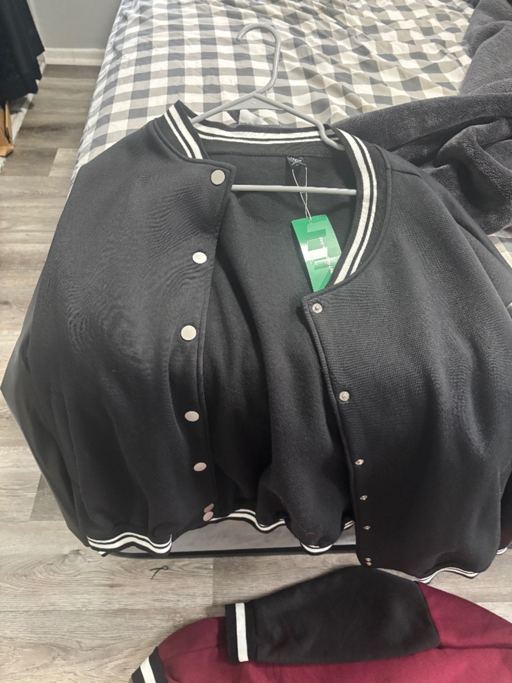 Black white strip jacket
